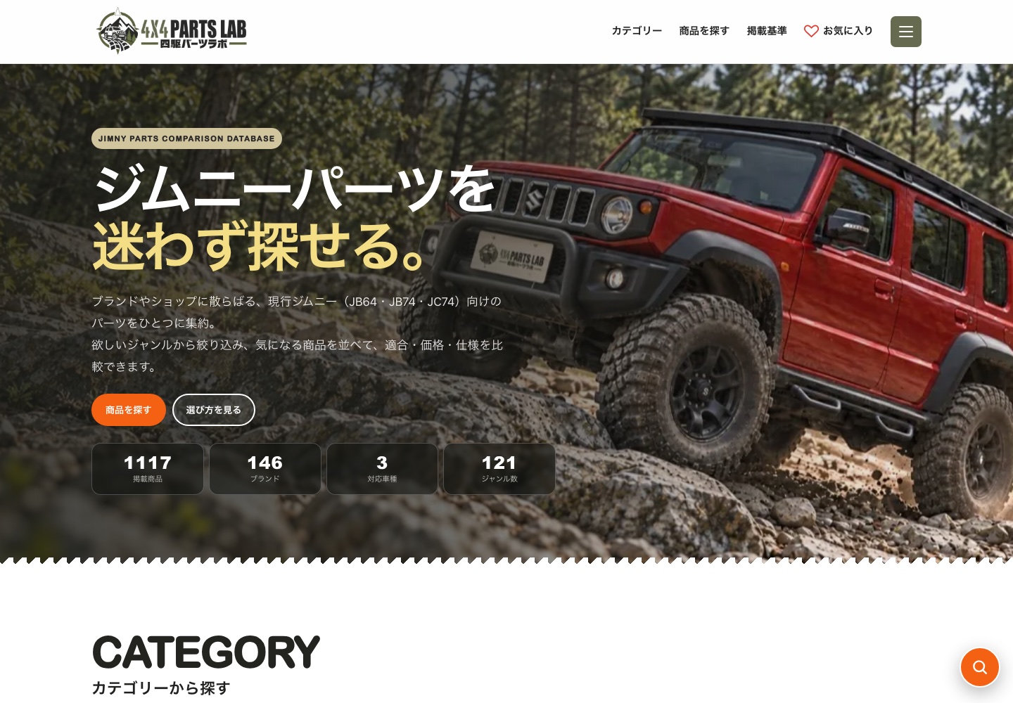 4×4 PARTS LABのジムニーパーツ比較サイト
